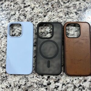 Set of 3 iPhone 15 pro cases